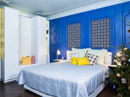Спальня в синих тонах. Телепередача "Фазенда". Фото 7.